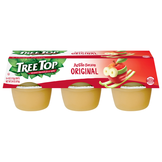 TREE TOP ORIGINAL APPLE SAUCE CUPS 4 OZ 6 PACK