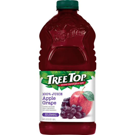 TREE TOP 100% JUICE APPLE GRAPE 64 OZ