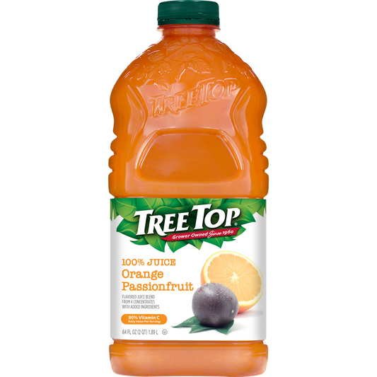 TREE TOP 100% JUICE ORANGE PASSIONFRUIT 64 OZ