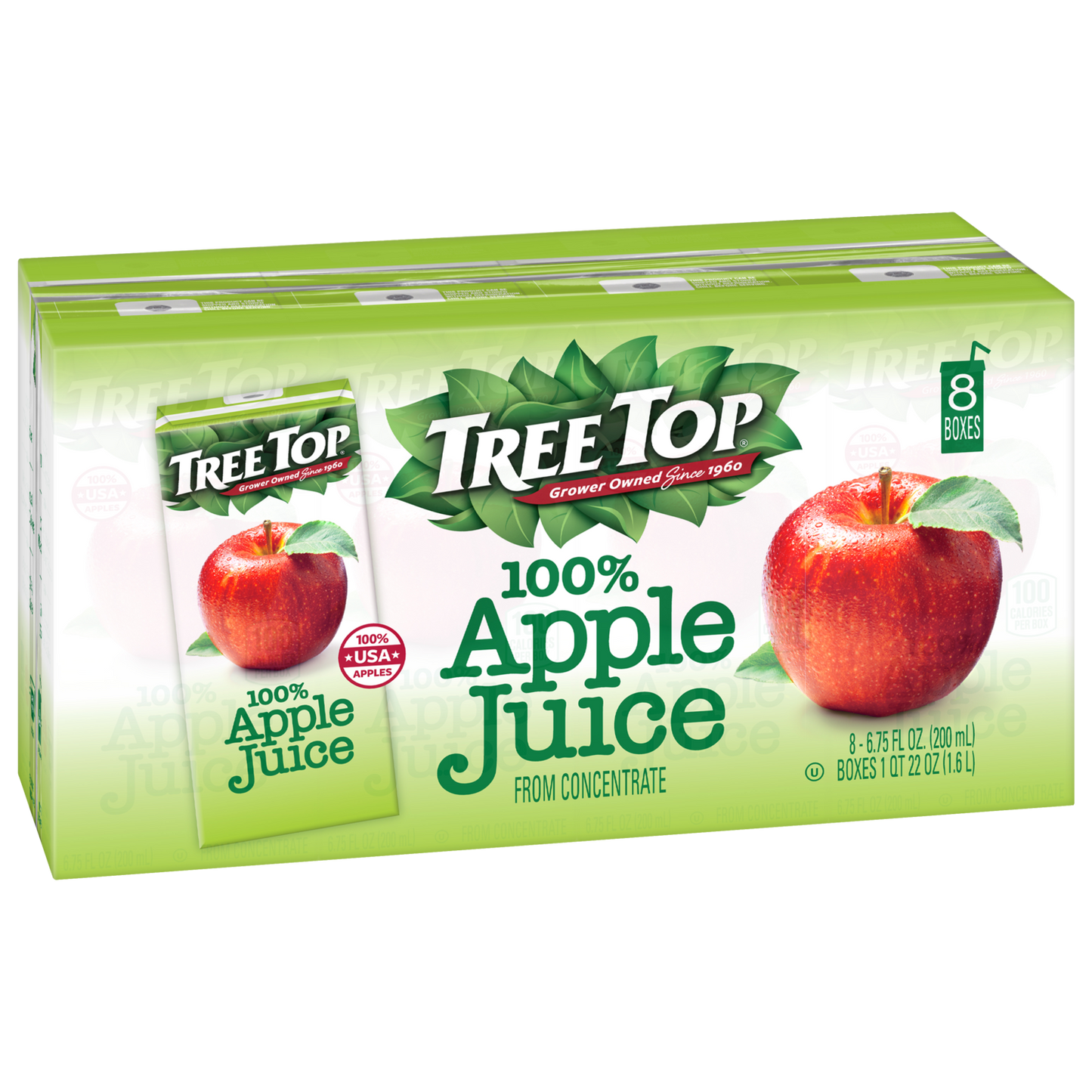 TREE TOP 100% APPLE JUICE - JUICE BOXES 6.75 OZ 8 PACK