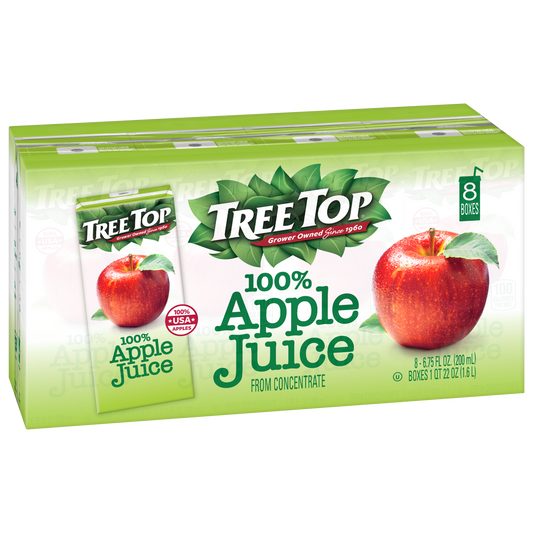 TREE TOP 100% APPLE JUICE - JUICE BOXES 6.75 OZ 8 PACK