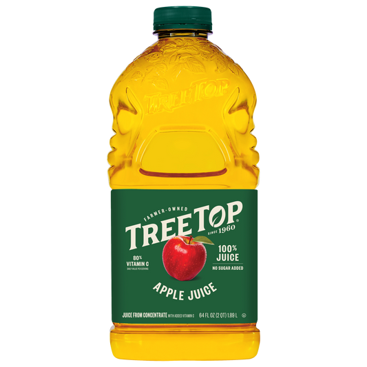 Tree Top Apple Juice, 100% Juice, No sugar added, 80% Vitamin C, Juice from concentrate, 64 FL OZ (2QT) 1.89 L
