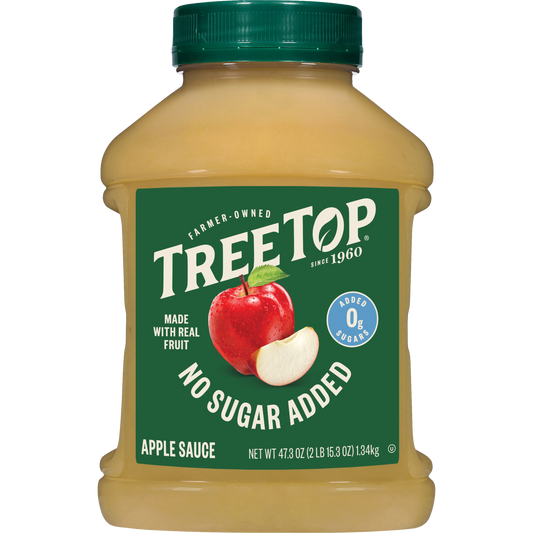 Tree Top no sugar added Apple Sauce, Made with real fruit, Net WT 47.3 OZ (2 LB 15.3 OZ) 