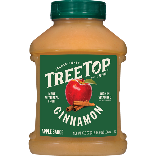 Tree Top Cinnamon Apple Sauce, Made with Real Fruit, Rich in Vitamin C, Net WT 47.8 OZ (2 LB 15.8 OZ)