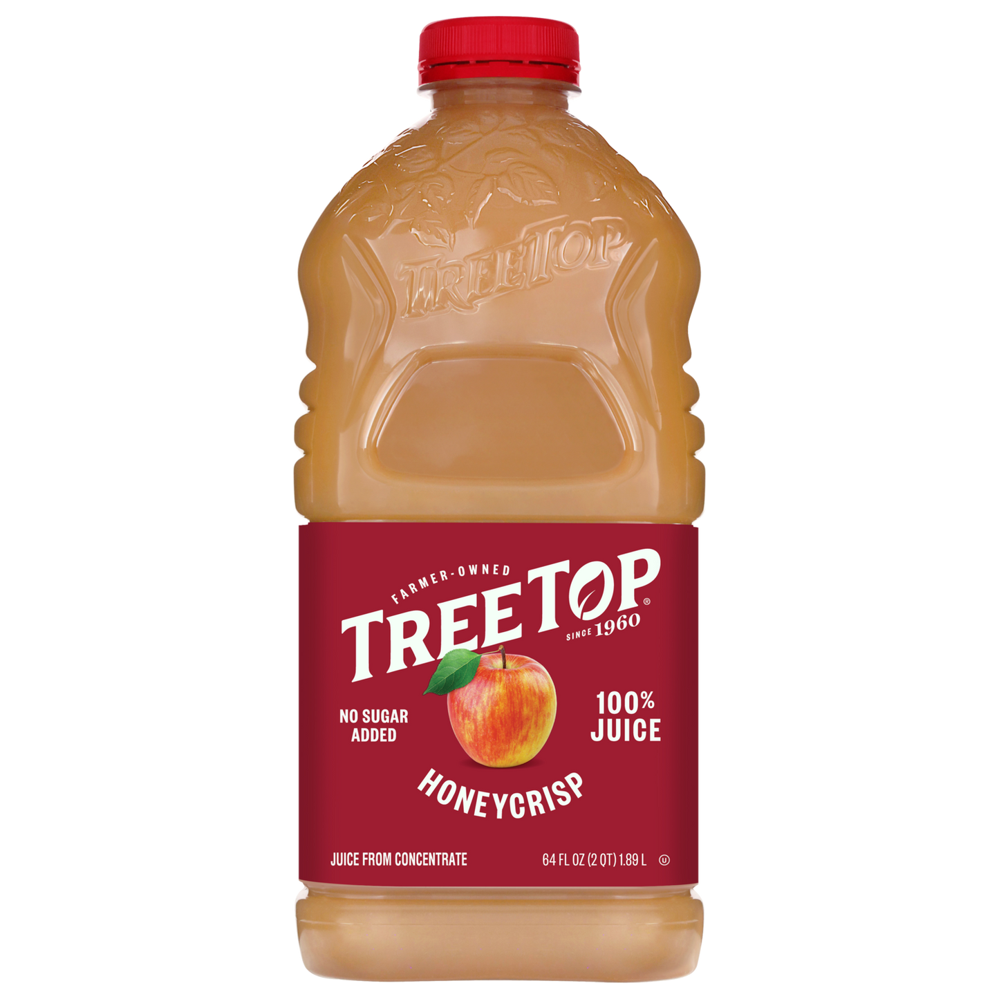 Tree Top Honeycrisp Apple Juice, 100% Juice, No added sugar, Juice from concentrate, 64 FL OZ (2 QT) 1.89 L