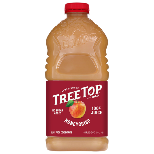 Tree Top Honeycrisp Apple Juice, 100% Juice, No added sugar, Juice from concentrate, 64 FL OZ (2 QT) 1.89 L