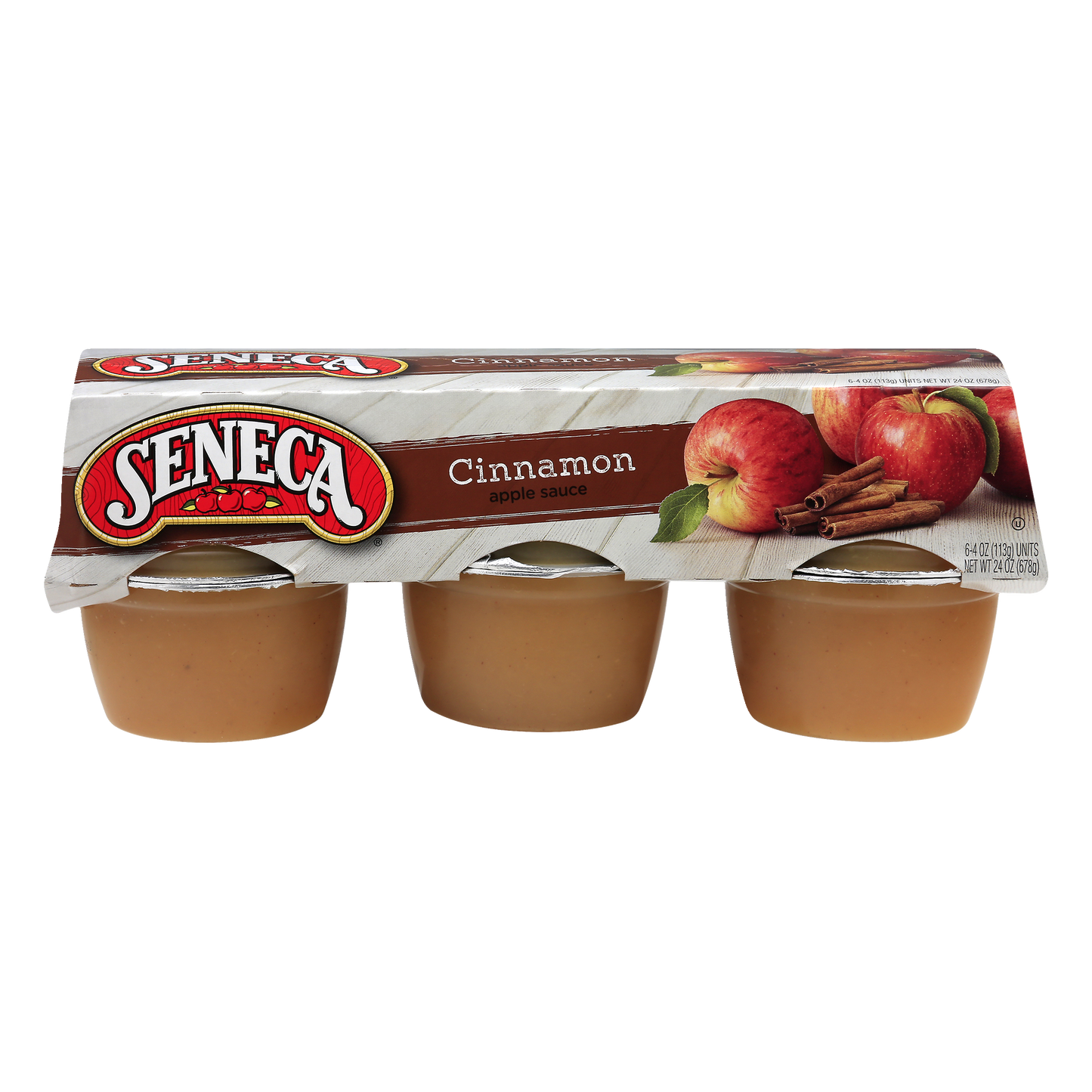 SENECA CINNAMON APPLE SAUCE CUPS 4 OZ 6 PACK