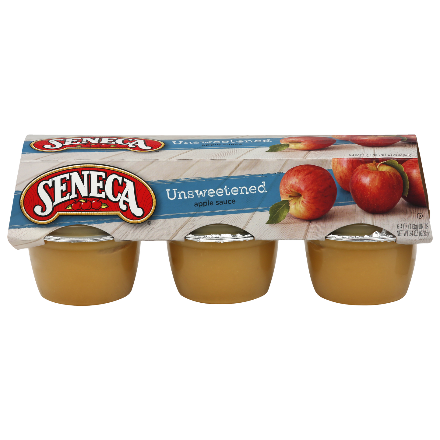 SENECA UNSWEETENED APPLE SAUCE CUPS 4 OZ 6 PACK