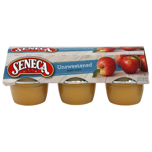 SENECA UNSWEETENED APPLE SAUCE CUPS 4 OZ 6 PACK